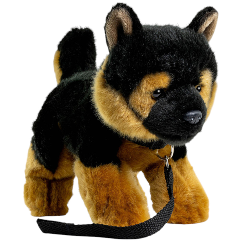 Carl Dick Plush Toy German Shepherd Dog, Alsatian Puppy with lead