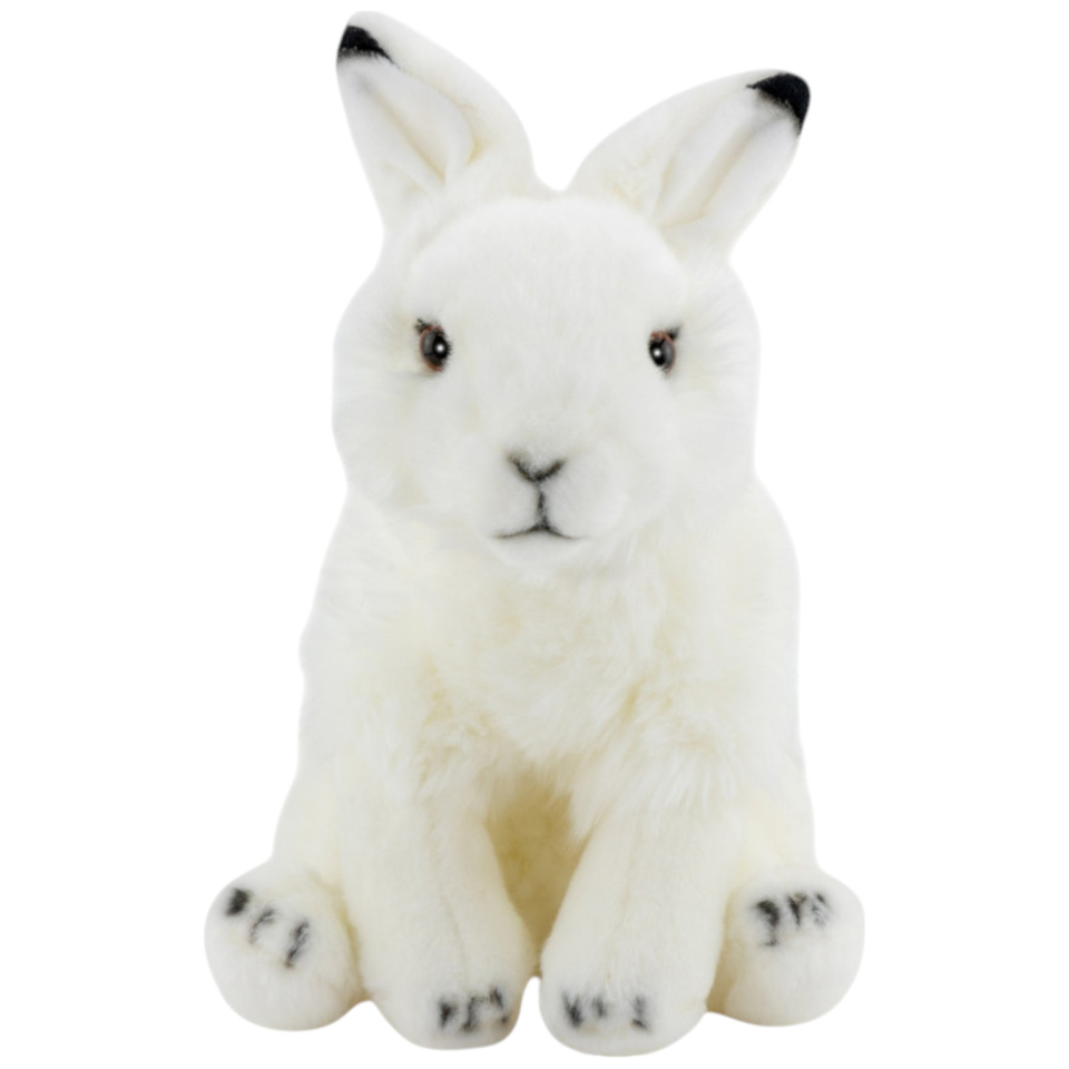 Stuffed Animal Rabbit Bunny, Snow-Rabbit sitting white
