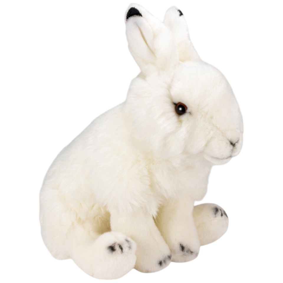 Stuffed Animal Rabbit Bunny, Snow-Rabbit sitting white