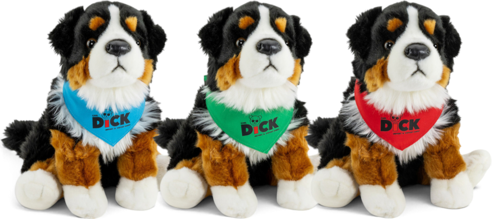 Carl Dick Plush Toy Bernese Mountain Dog with scarf