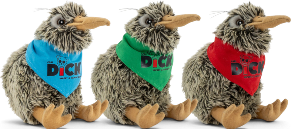Carl Dick Plüschtier Kiwi mit Tuch