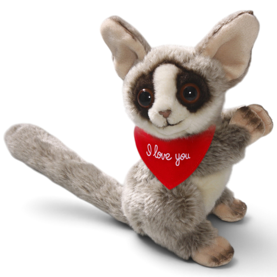Carl Dick Buschbaby Galago als Plüschtier mit bedruckbarem Logo-Halstuch