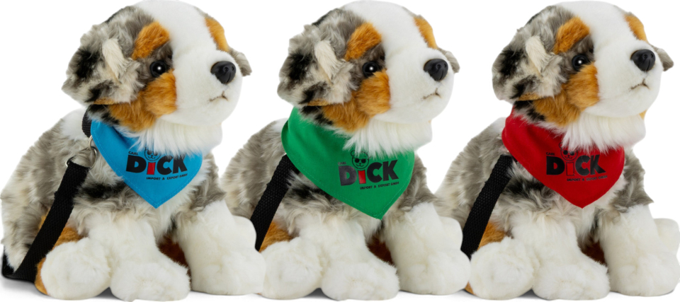 Carl Dick Plush Toy Australian Shepherd with scarf