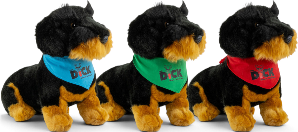 Carl Dick Plush Toy Dachshund with scarf