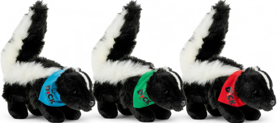 Skunk with scarf